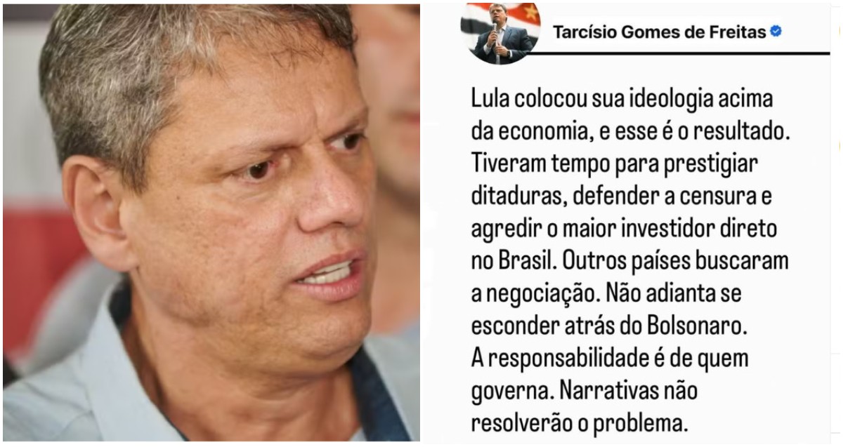 Tarifaço de Trump: Tarcísio se reúne com membro da Embaixada dos EUA e volta a dizer que 'responsabilidade é de quem governa'